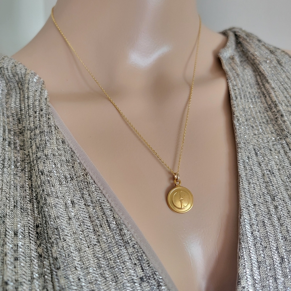 Authentic Gucci GG double sided Gold Hardware Zipper Pull